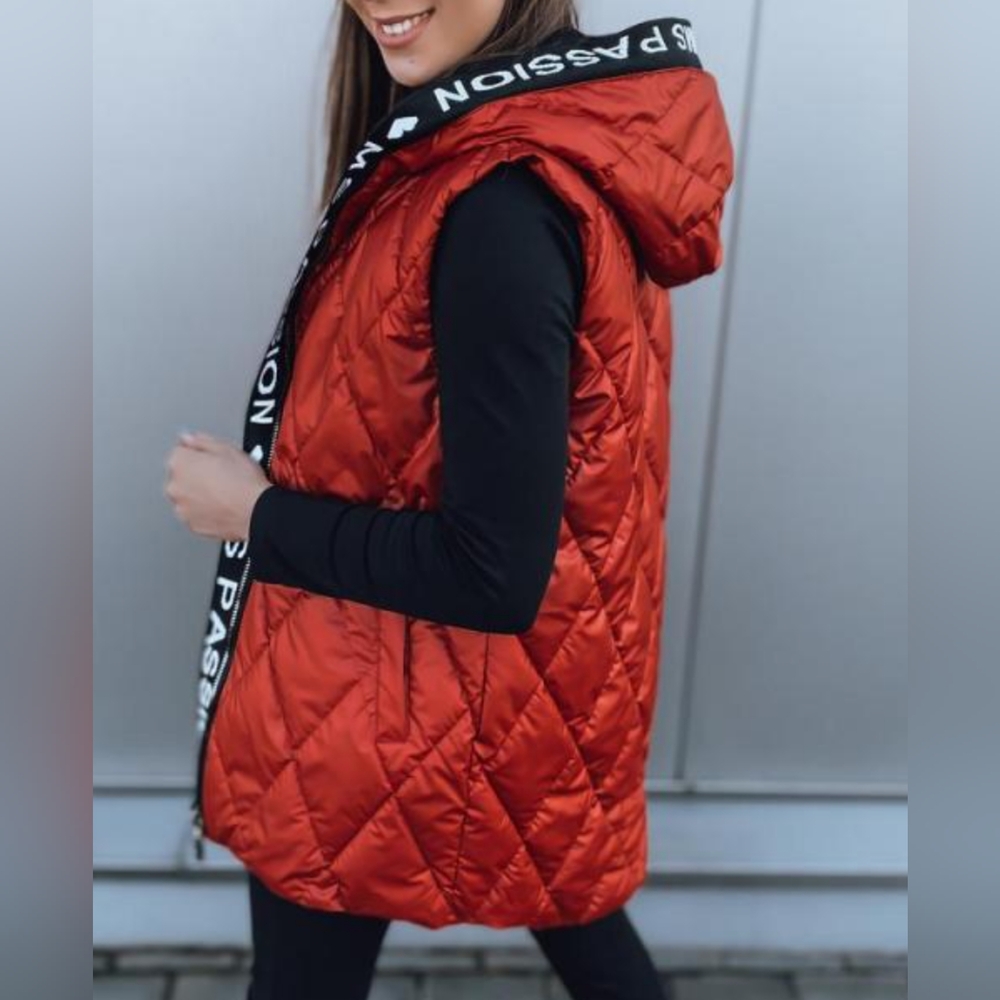Sleeveless Puffer red size s